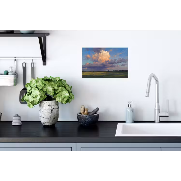 Muursticker - Lucht - Wolken - Landschap - Modern - Oranje — 2