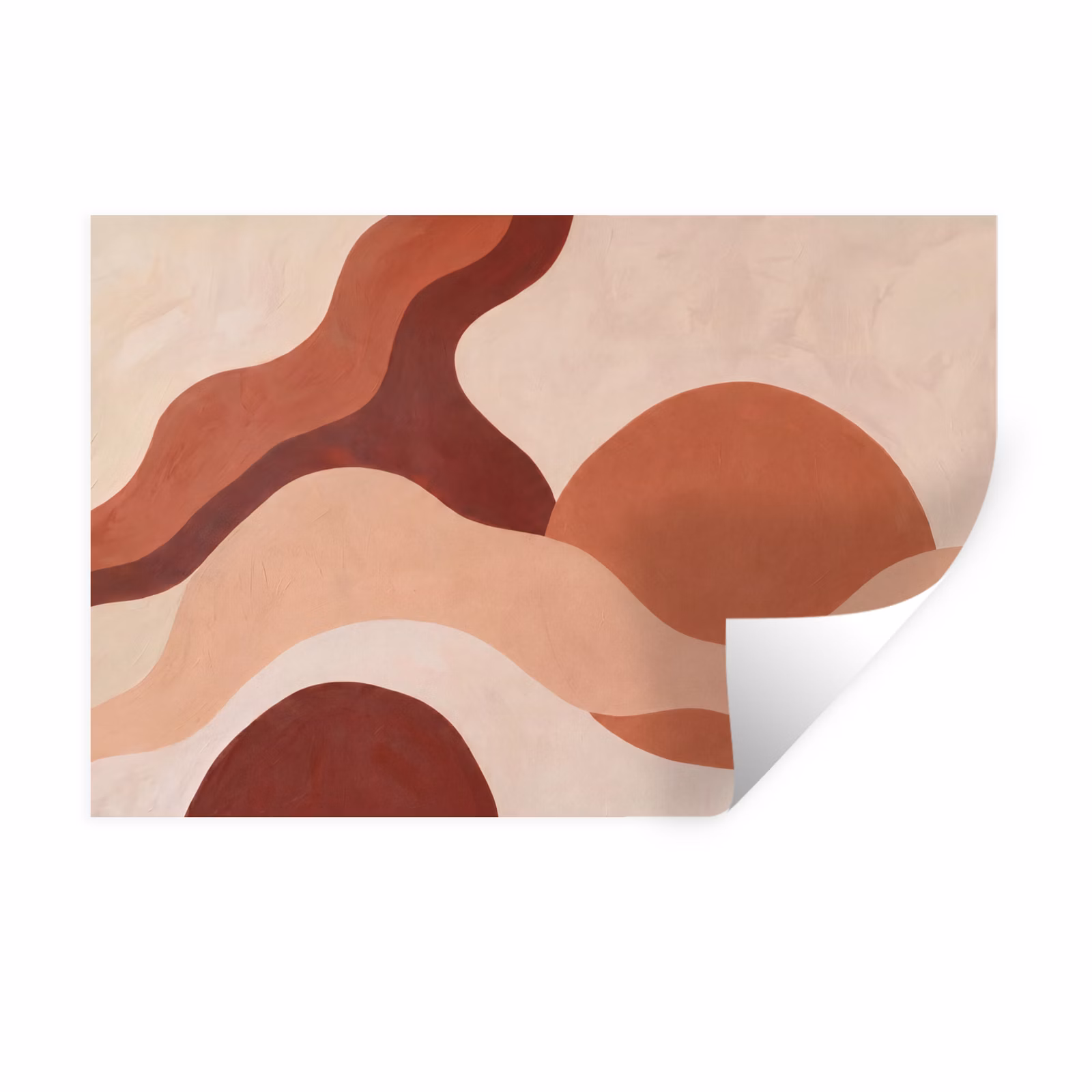 Muursticker - Abstract - Vormen - Organisch - Aardetinten - Modern — 1