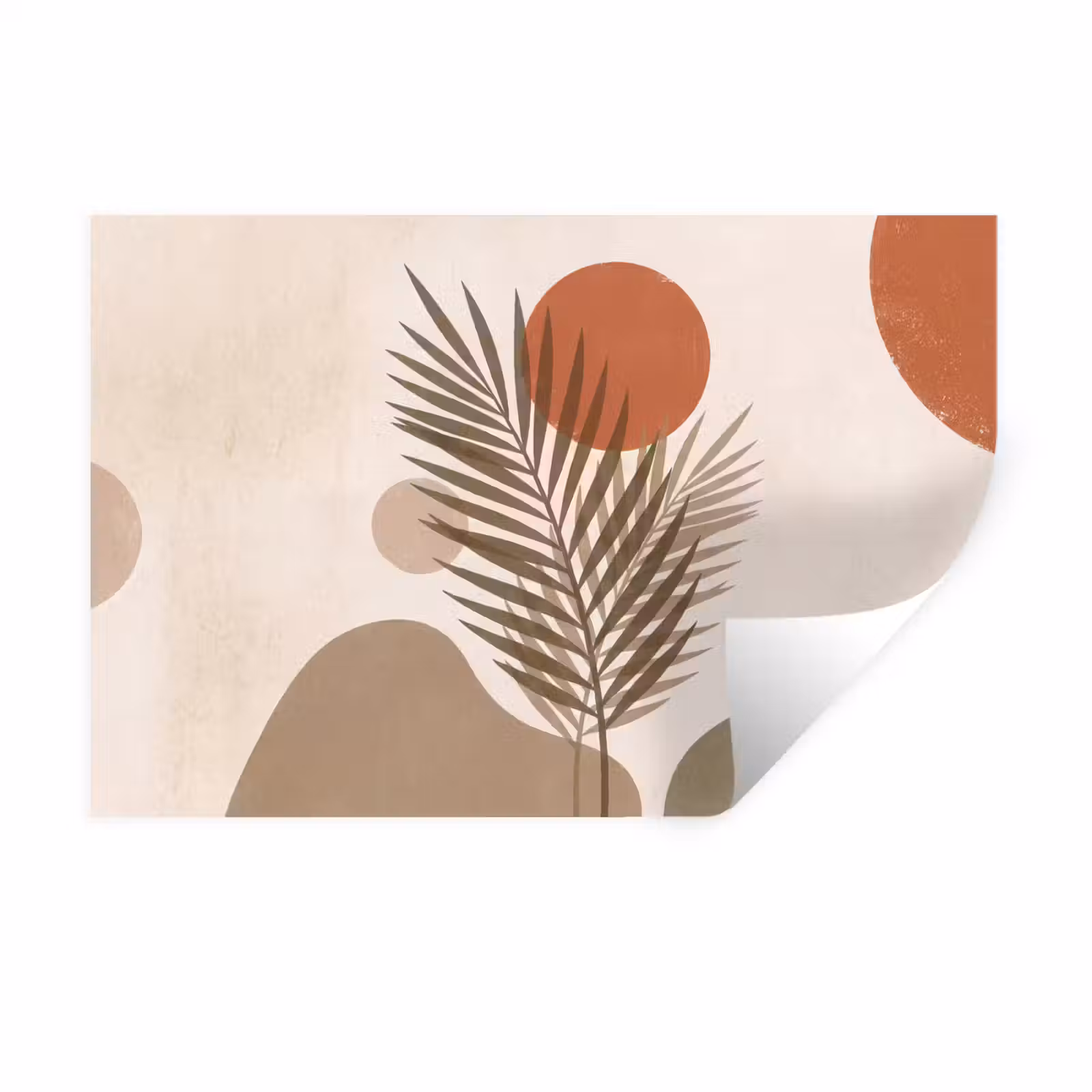 Muursticker - Planten - Bladeren - Abstract - Modern - Beige — 1