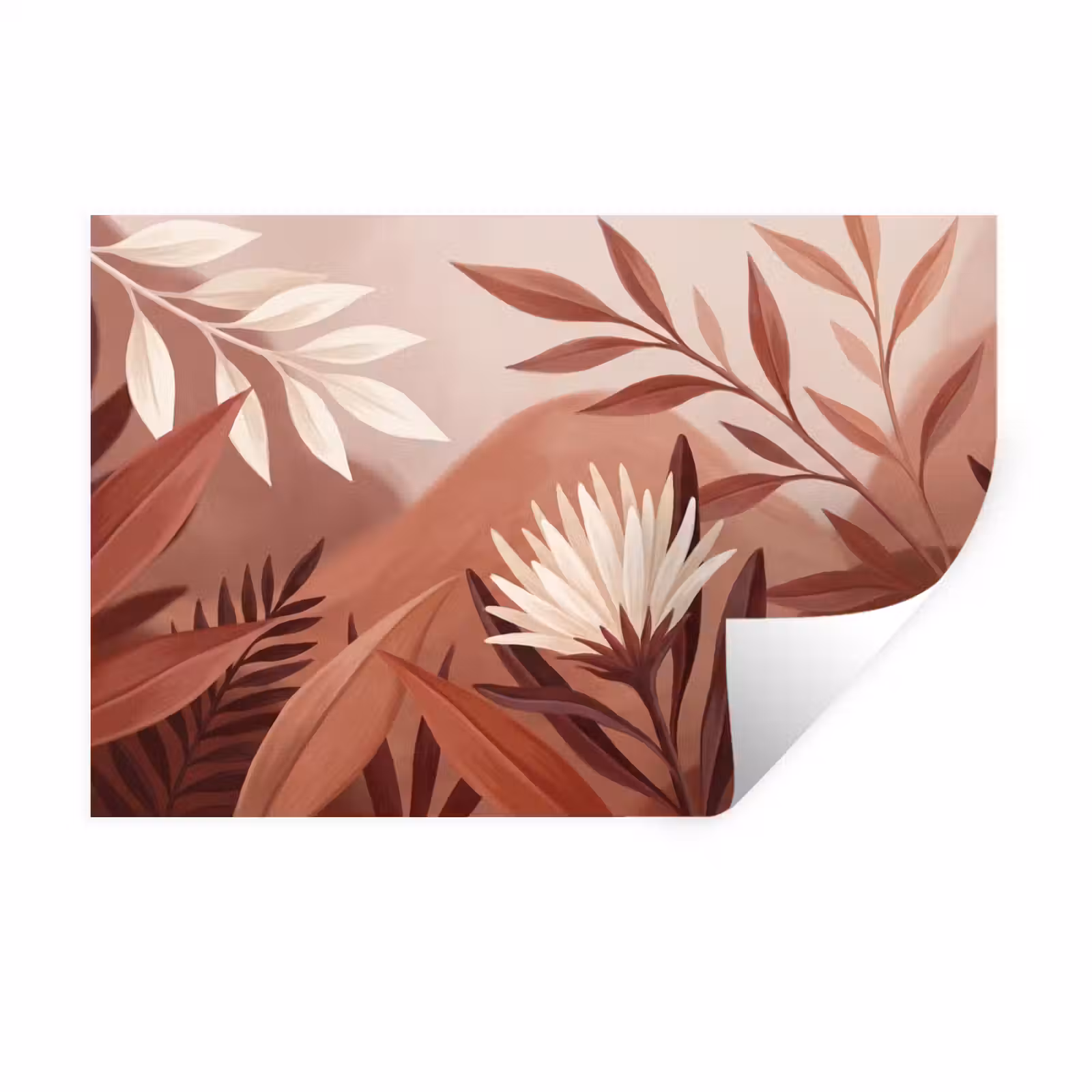 Muursticker - Planten - Bladeren - Botanisch - Modern - Bruin — 1