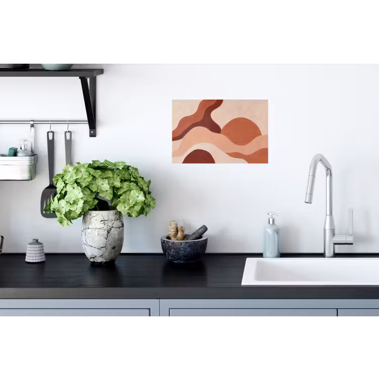 Muursticker - Abstract - Vormen - Organisch - Aardetinten - Modern — 2