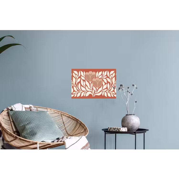 Muursticker - Bloemen - Abstract - Modern - Beige - Natuur — 4