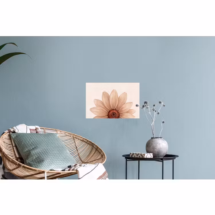 Muursticker - Bloemen - Bloemblad - Natuur - Aquarel - Beige — 4