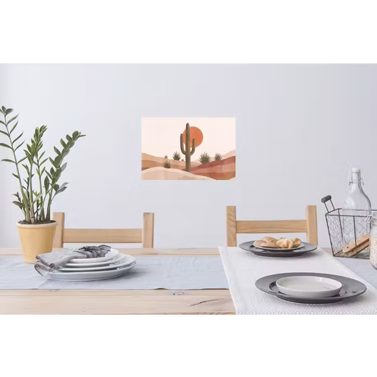 Muursticker - Cactus - Duinen - Modern - Landschap - Groen — 3