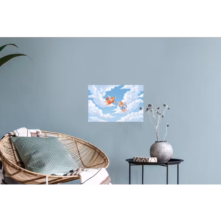 Muursticker - Engel - Vliegend - Klassiek - Blauw — 4