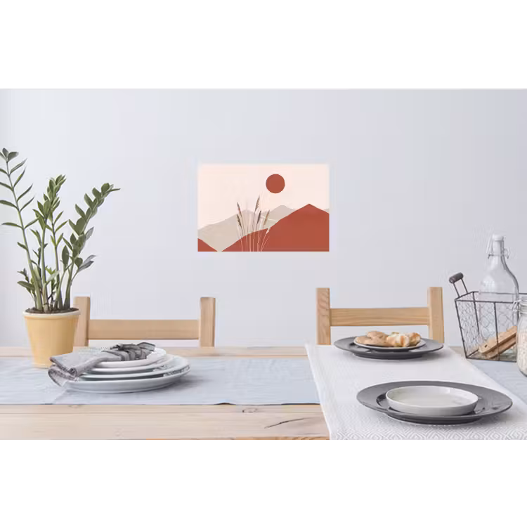 Muursticker - Gras - Landschap - Natuur - Abstract - Beige — 3