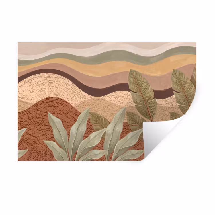 Muursticker - Natuur - Bladeren - Landschap - Abstract - Aardetinten — 1