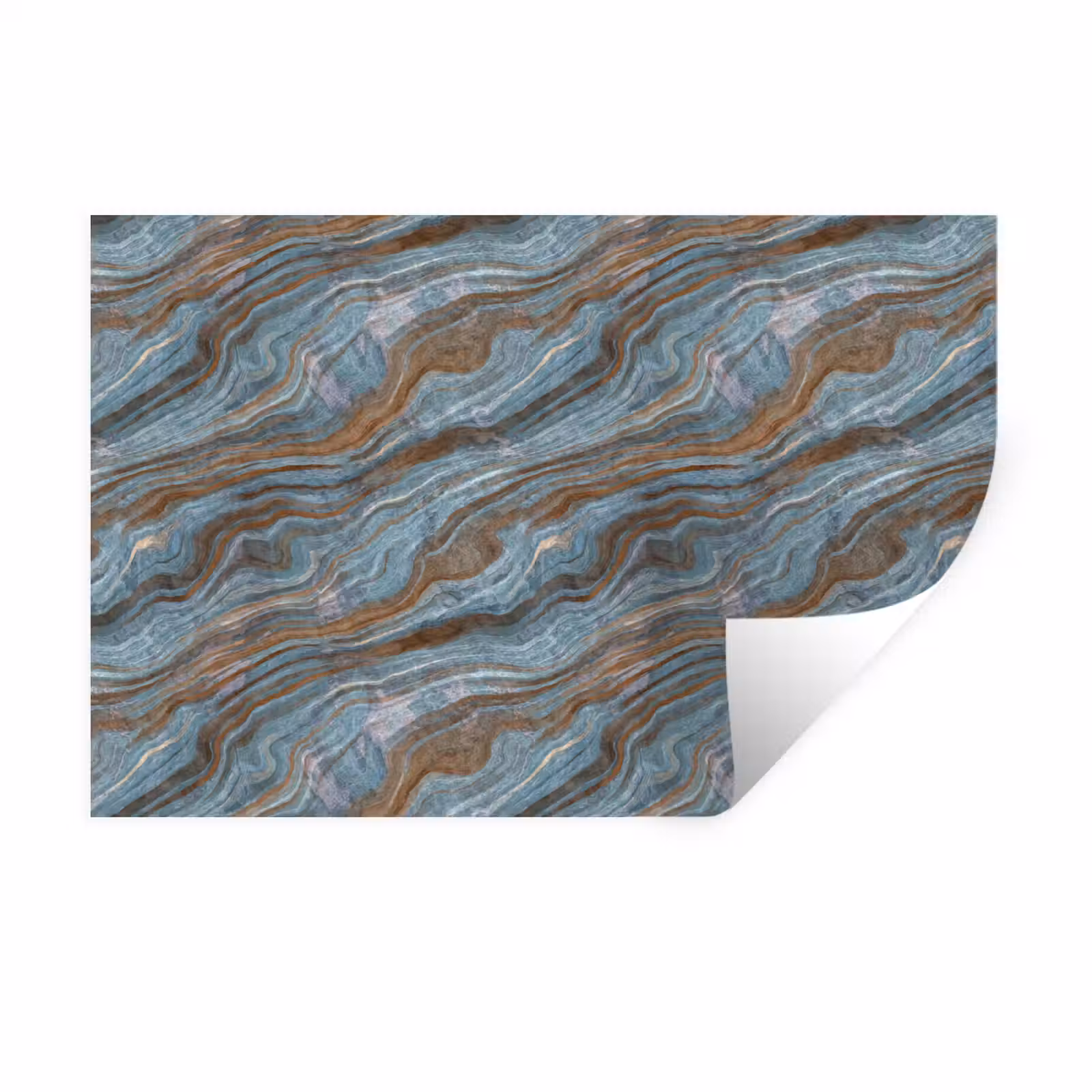 Muursticker - Patroon - Steen - Blauw — 1
