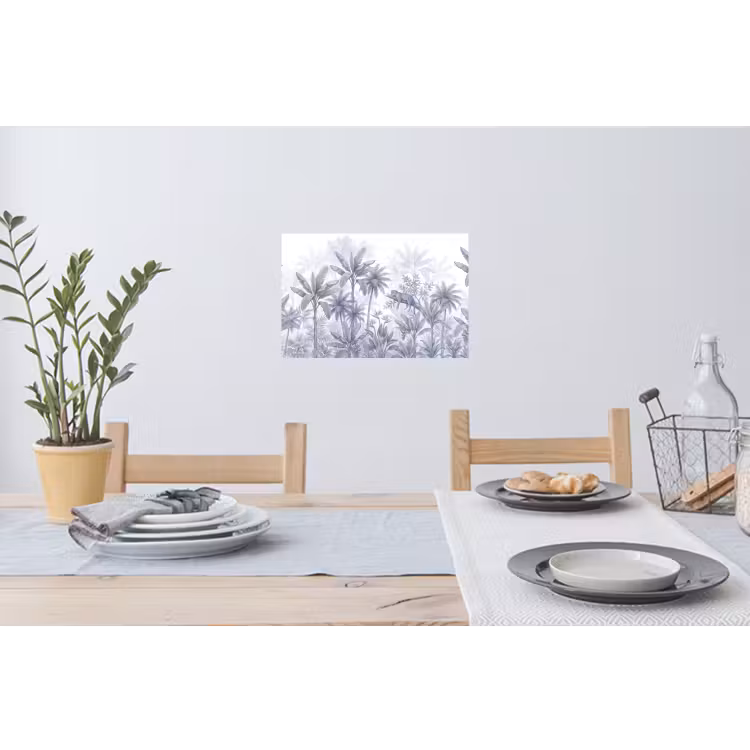 Muursticker - Kat - Tropisch bos - Modern - Grijs — 3