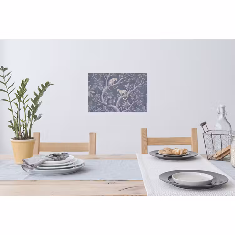 Muursticker - Dieren - Jungle - Illustratie - Bomen - Blauw — 3