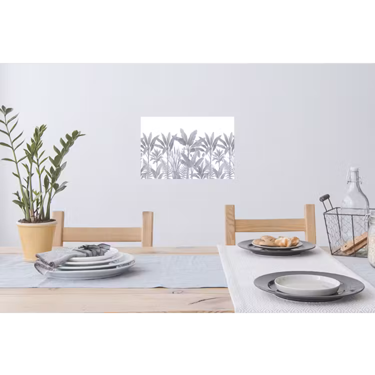 Muursticker - Planten - Bladeren - Natuur - Grijs — 3