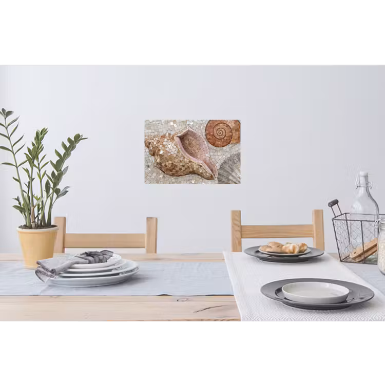 Muursticker - Schelp - Mozaïek - Zee - Beige - Modern — 3