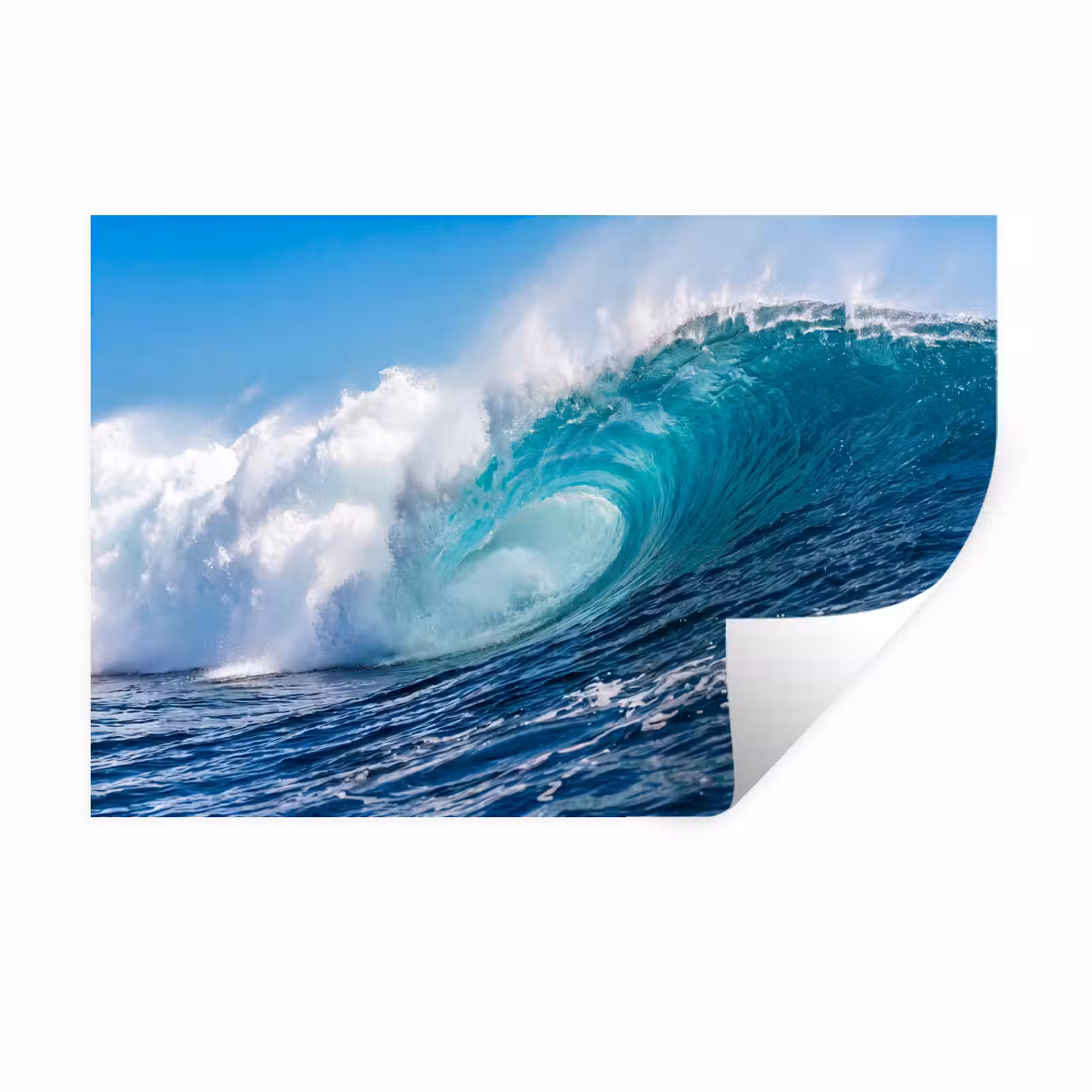 Muursticker - Golf - Oceaan - Water - Dynamisch - Blauw — 1