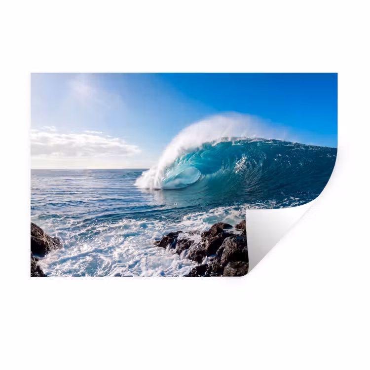 Muursticker - Golf - Oceaan - Brekend - Water - Blauw — 1