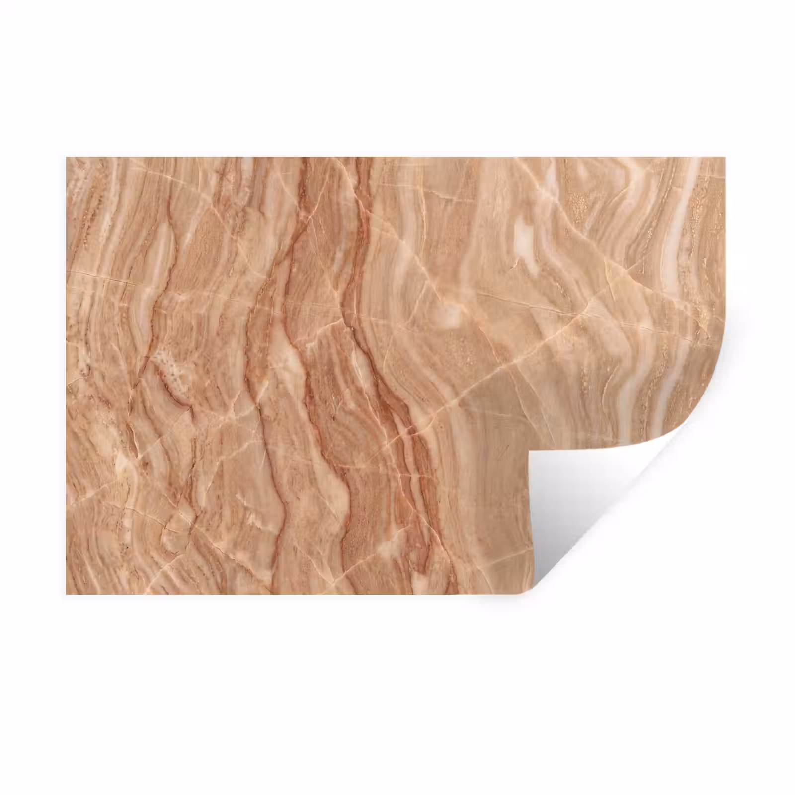 Muursticker - Marmer - Ader - Natuur - Abstract - Beige — 1