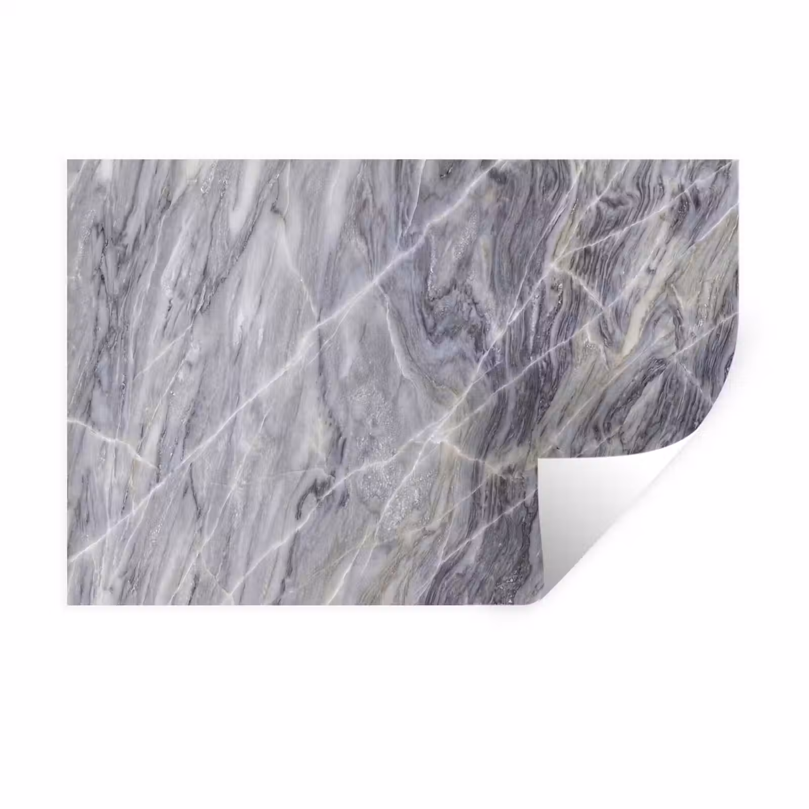 Muursticker - Marmer - Ader - Patroon - Abstract - Grijs — 1