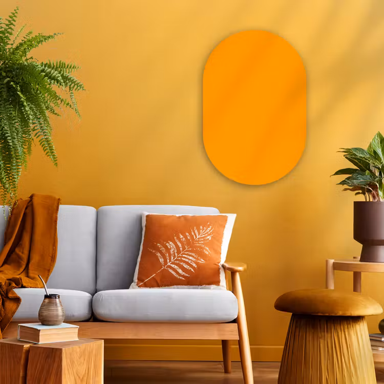 Muurovaal - Kunststof - Warm - Ochre - Oranje — 2