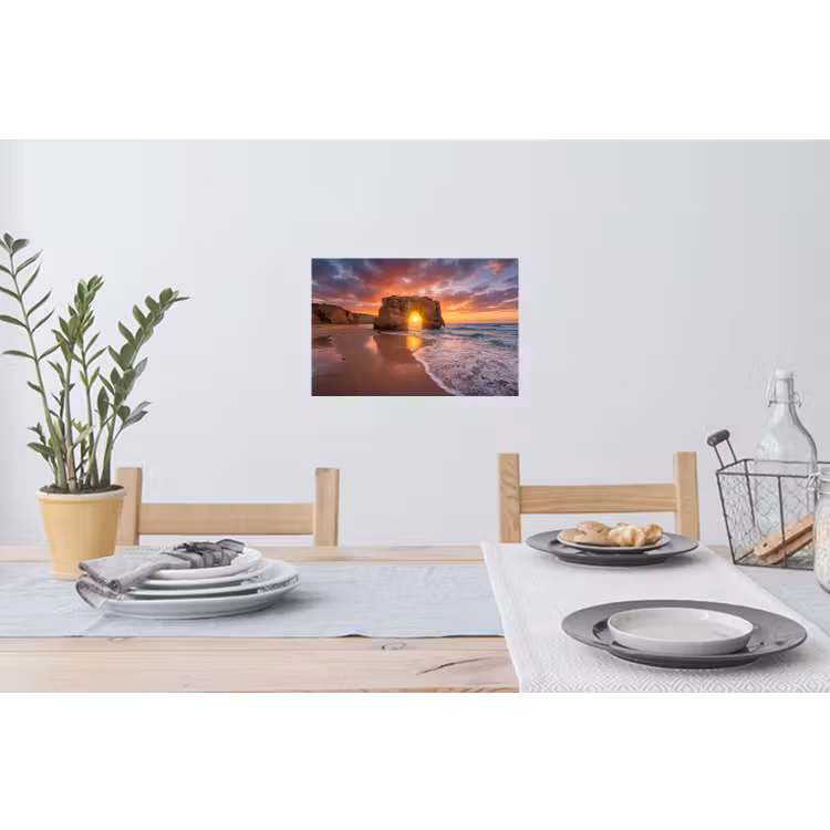 Muursticker - Kust - Rots - Zonsondergang - Zee - Natuur — 3