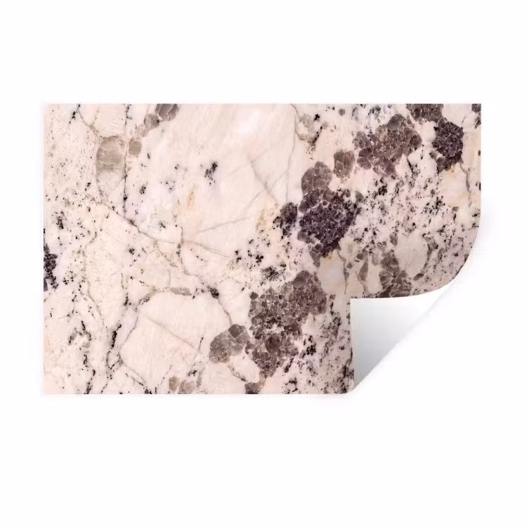 Muursticker - Natuursteen - Patroon - Abstract - Beige - Grijs — 1