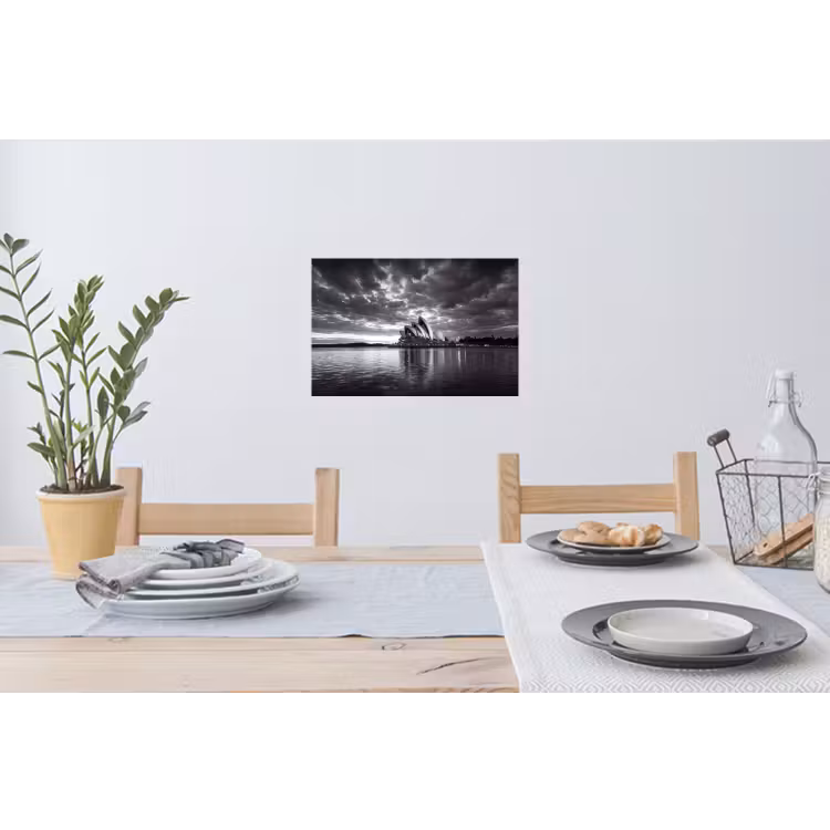 Muursticker - Architectuur - Water - Stad - Modern - Zwart-wit — 3