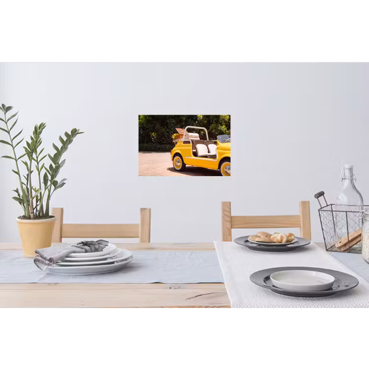 Muursticker - Auto - Picknick - Zomer - Geel — 3