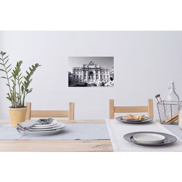 Muursticker - Fontein - Beelden - Architectuur - Zwart-wit — 3