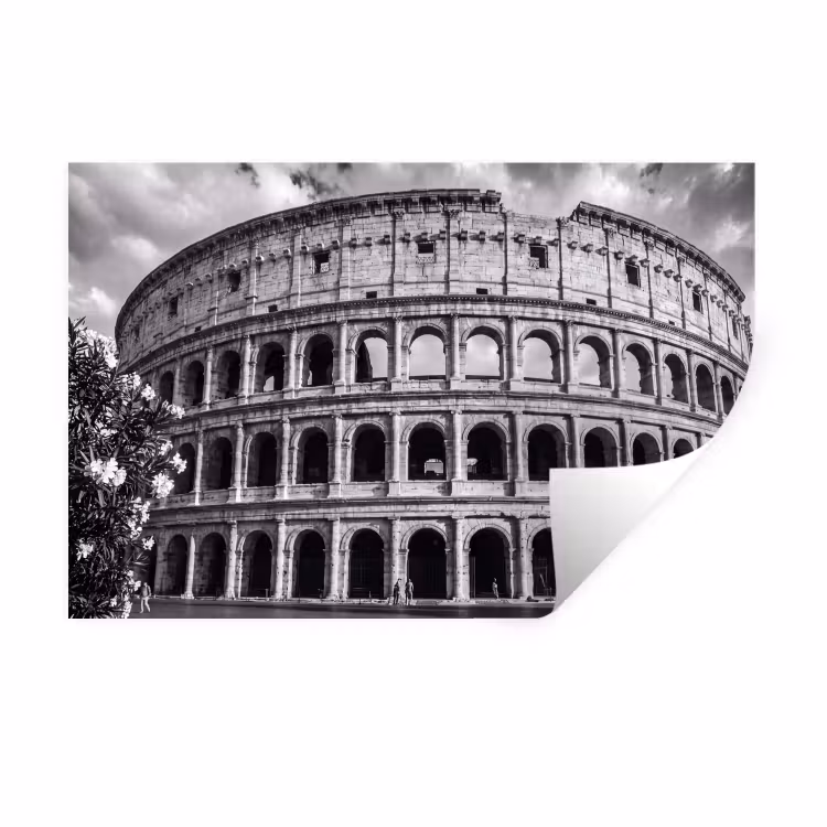 Muursticker - Architectuur - Colosseum - Rome - Historisch - Zwart-wit — 1