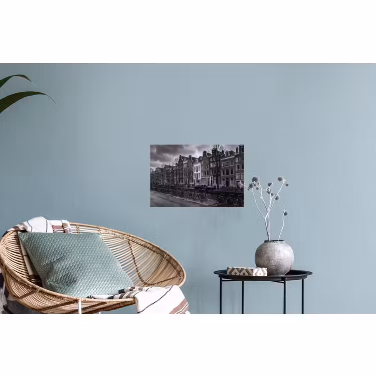 Muursticker - Huis - Gracht - Amsterdam - Architectuur - Zwart-wit — 4
