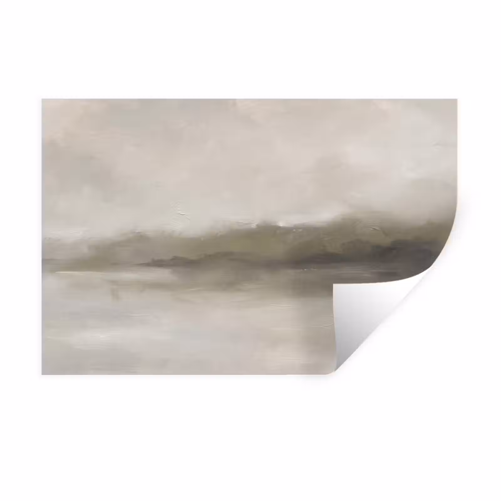 Muursticker - Abstract - Landschap - Nevel - Modern - Grijs — 1