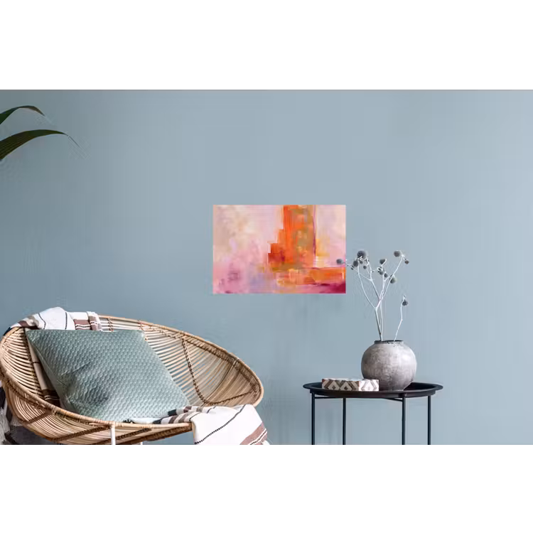 Muursticker - Abstract - Borstelstreken - Kunst - Paars - Goud — 4