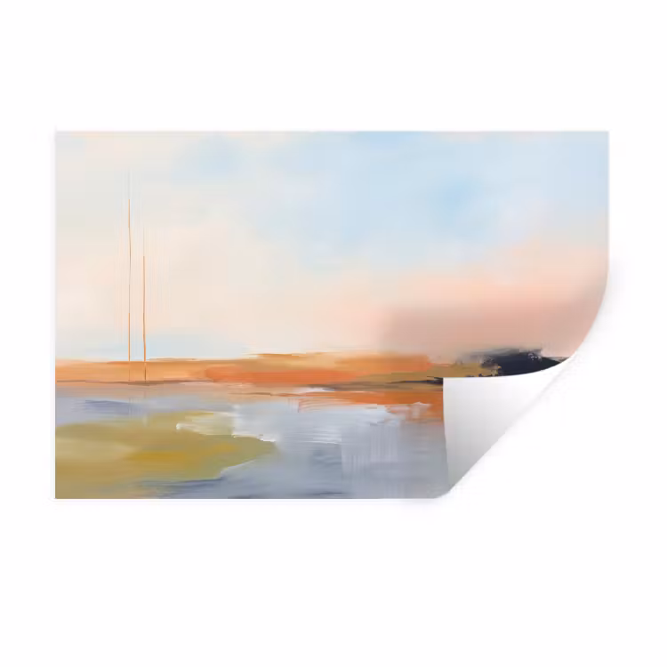 Muursticker - Abstract - Landschap - Horizon - Modern - Kleurrijk — 1