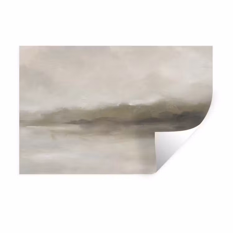 Muursticker - Abstract - Landschap - Nevel - Modern - Grijs — 1