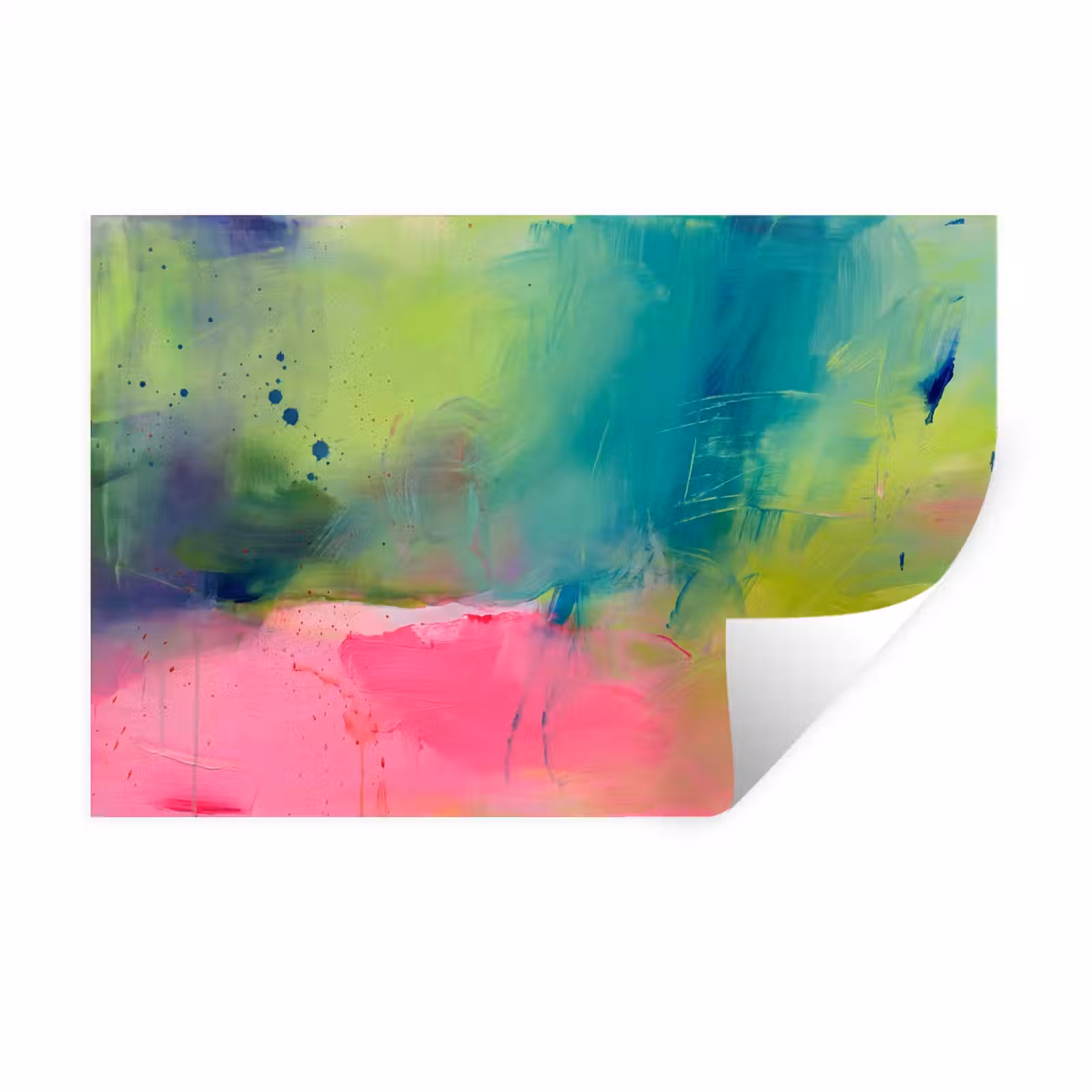 Muursticker - Abstract - Kleuren - Modern - Groen - Roze — 1