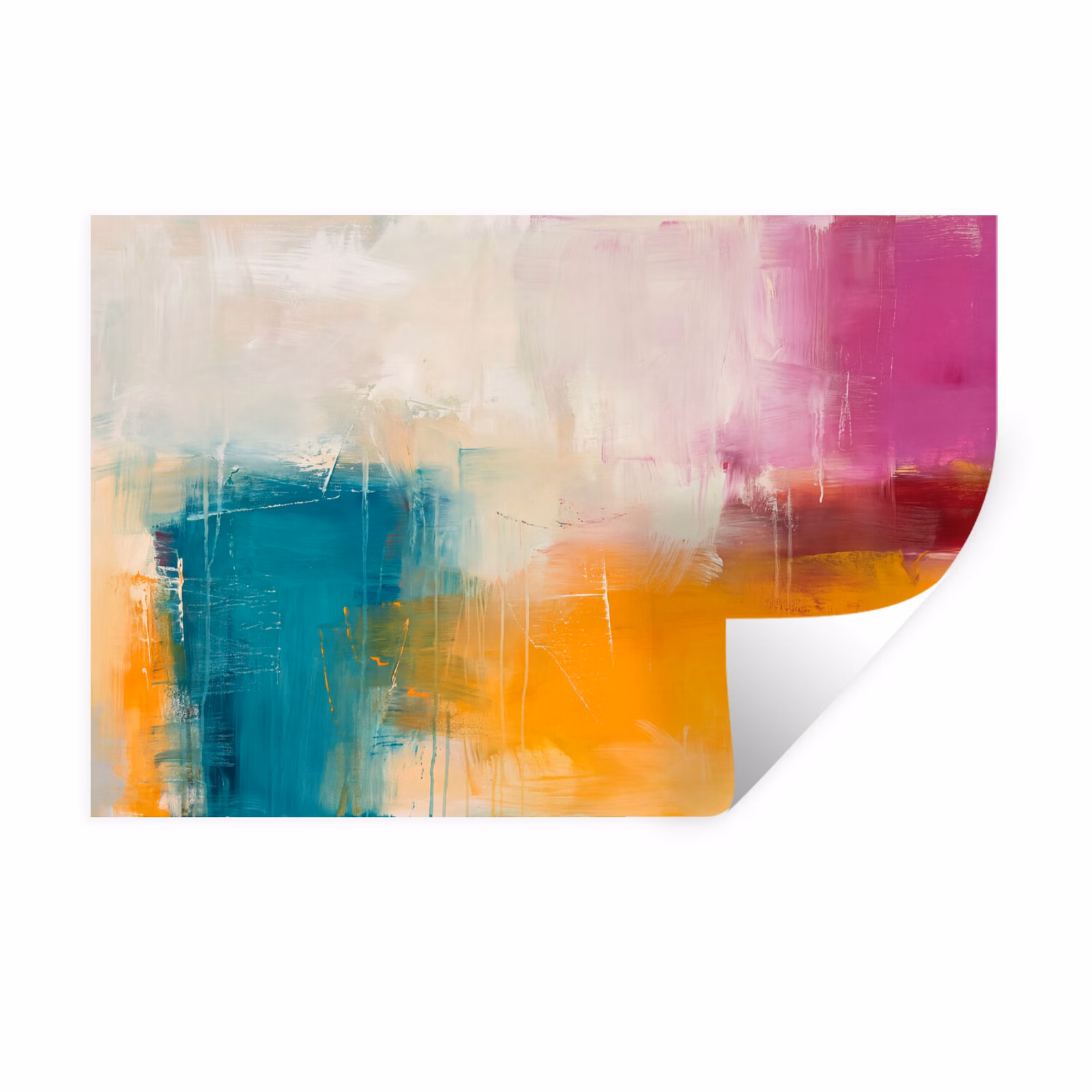 Muursticker - Abstract - Kleurrijk - Modern - Kunst - Oranje — 1