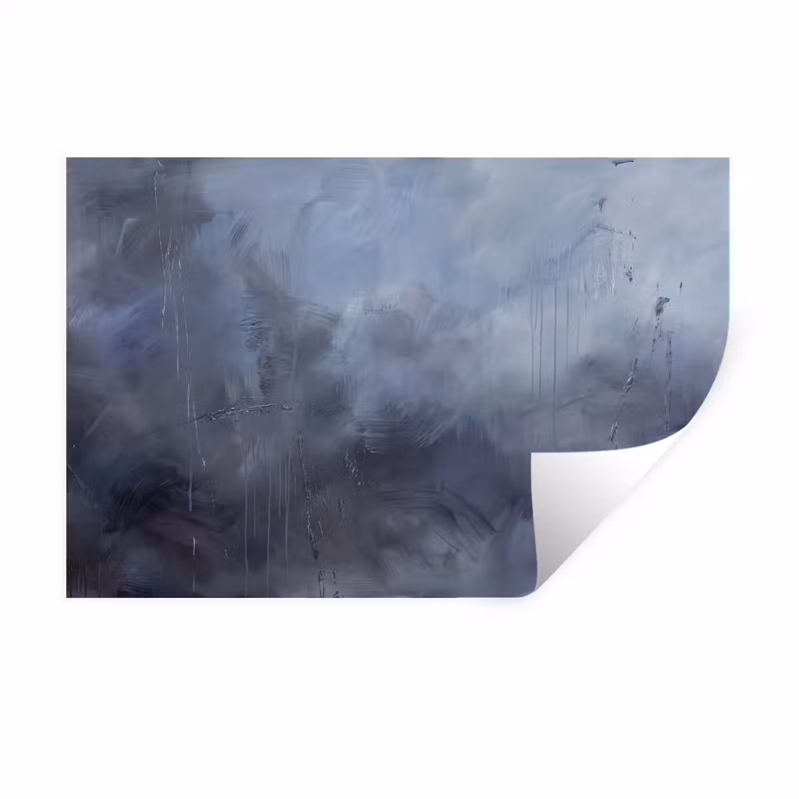 Muursticker - Abstract - Kwaststreken - Modern - Kunst - Grijs — 1