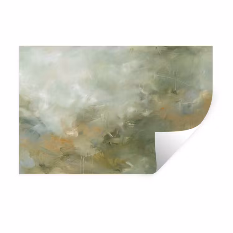 Muursticker - Abstract - Groen - Beige - Modern - Kunst — 1