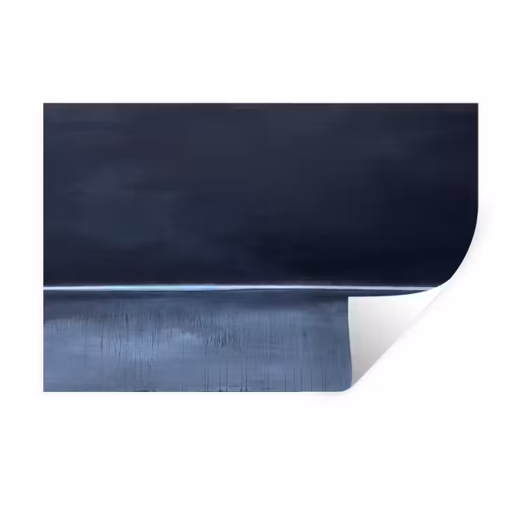 Muursticker - Abstract - Horizontale lijn - Minimalistisch - Donkerblauw - Kunst — 1