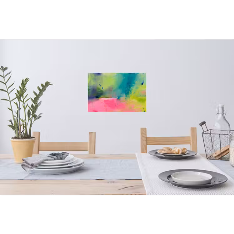 Muursticker - Abstract - Kleuren - Modern - Groen - Roze — 3