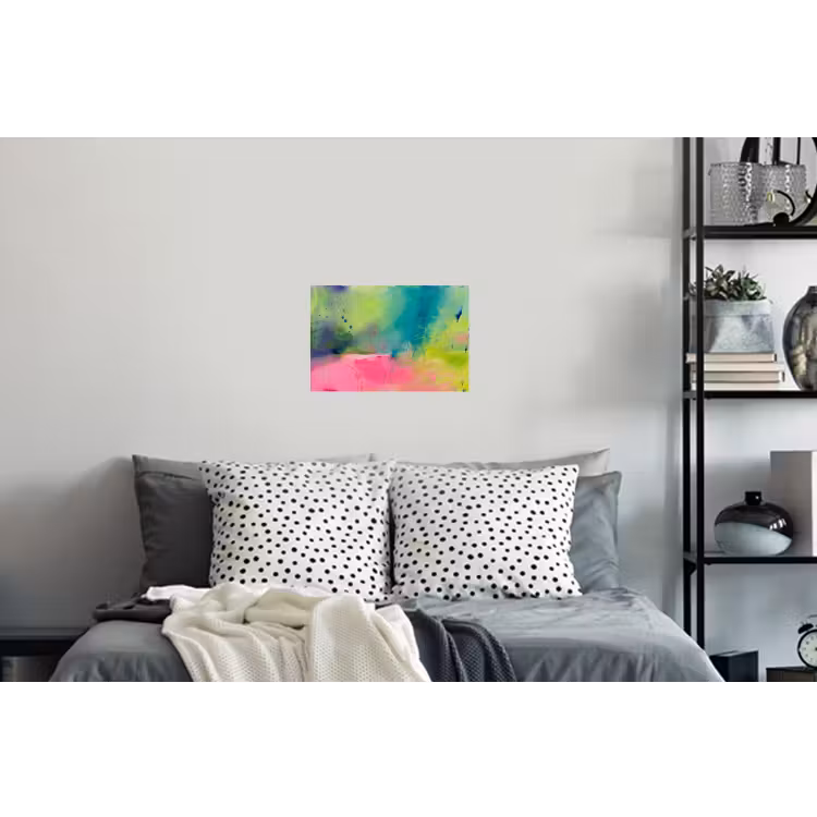 Muursticker - Abstract - Kleuren - Modern - Groen - Roze — 5