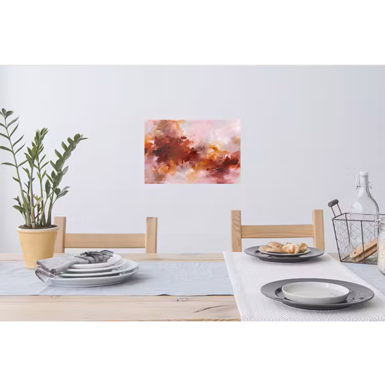 Muursticker - Abstract - Kleurrijk - Kunst - Modern - Roze-Rood — 3