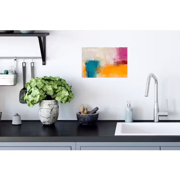 Muursticker - Abstract - Kleurrijk - Modern - Kunst - Oranje — 2