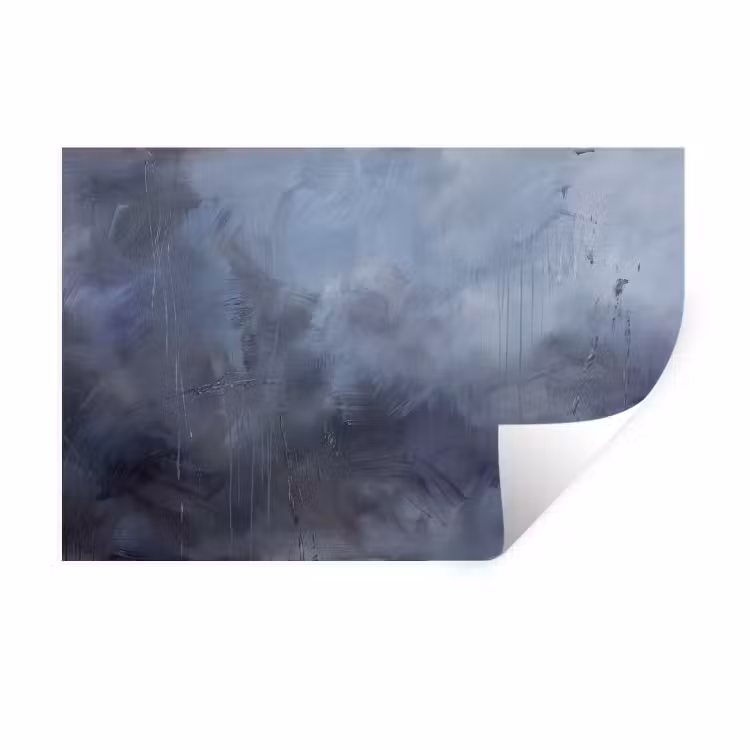 Muursticker - Abstract - Kwaststreken - Modern - Kunst - Grijs — 1