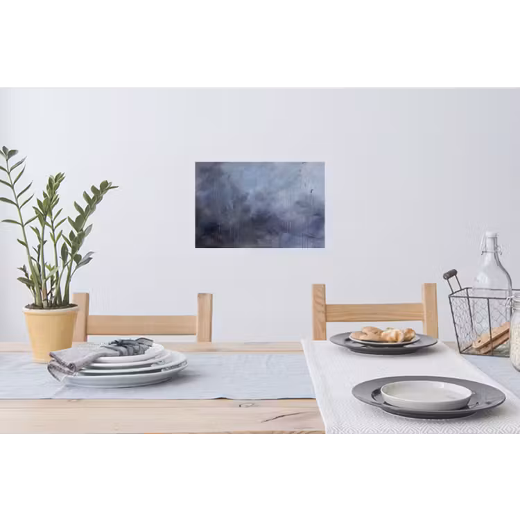 Muursticker - Abstract - Kwaststreken - Modern - Kunst - Grijs — 3