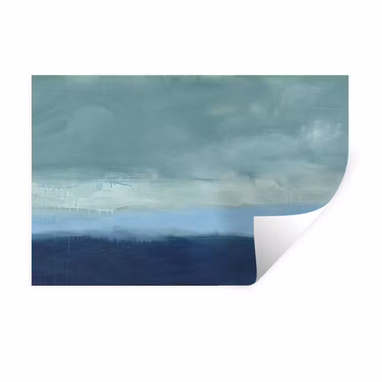 Muursticker - Abstract - Lagen - Rust - Modern - Blauw — 1