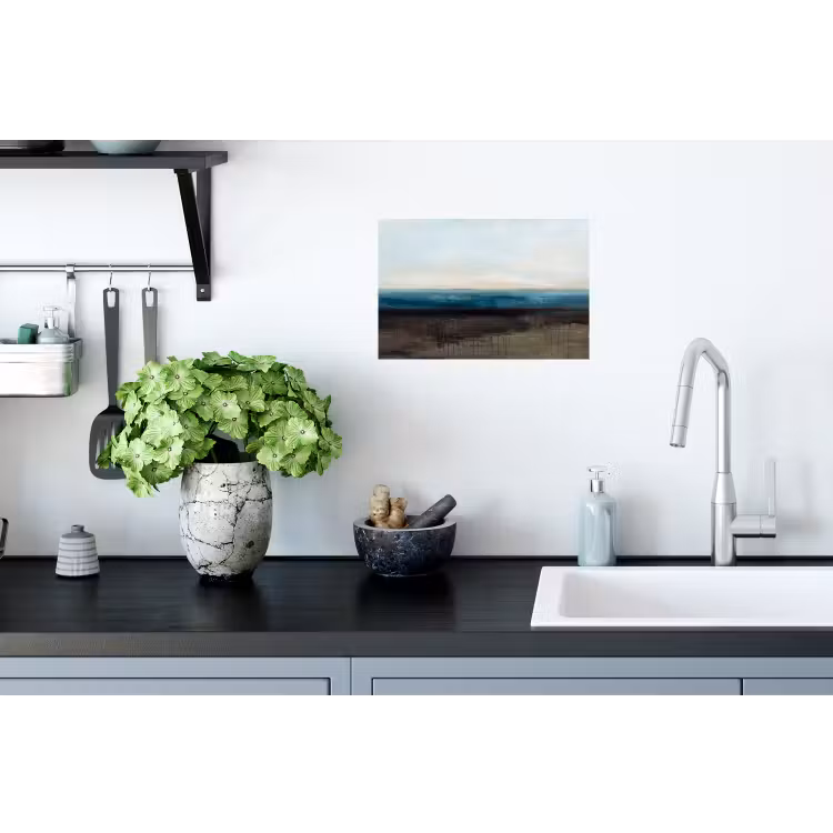 Muursticker - Abstract - Landschap - Horizon - Blauw - Modern — 2
