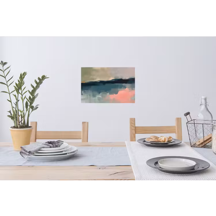 Muursticker - Abstract - Landschap - Kunst - Modern - Groen - Blauw — 3