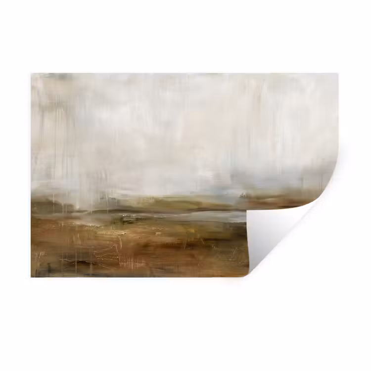 Muursticker - Abstract - Landschap - Natuur - Beige - Bruin — 1