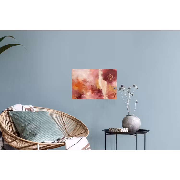 Muursticker - Abstract - Rood - Goud - Modern - Kunst — 4