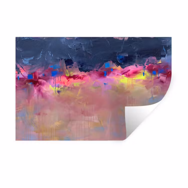 Muursticker - Abstract - Textuur - Kleuren - Modern - Roze — 1