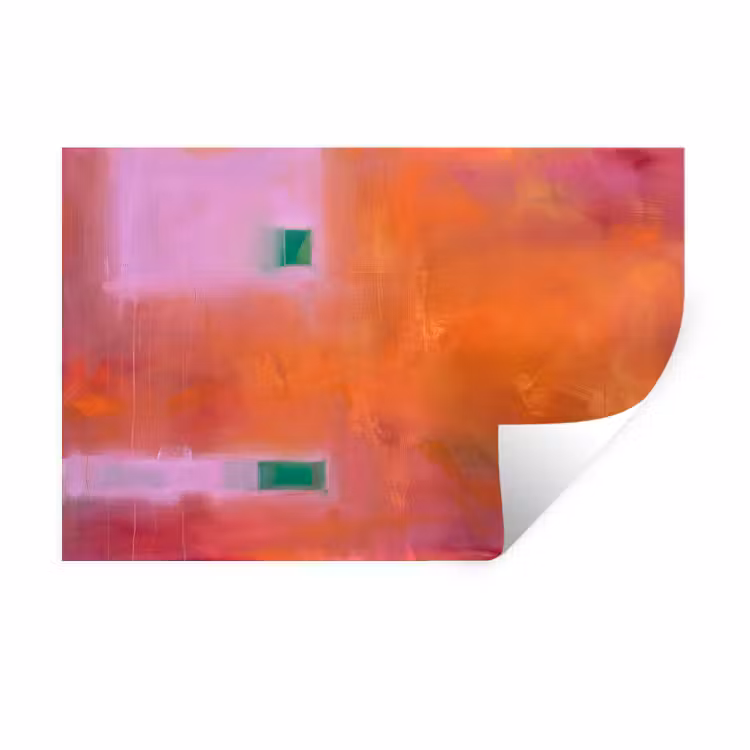 Muursticker - Abstract - Vlakken - Kunst - Modern - Oranje — 1